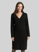 TOM TAILOR Damen Kleid mit Glitzer-Effekt, schwarz, Uni – Bild 4