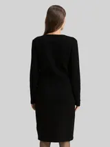 TOM TAILOR Damen Kleid mit Glitzer-Effekt, schwarz, Uni – Bild 5