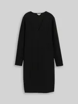 TOM TAILOR Damen Kleid mit Glitzer-Effekt, schwarz, Uni – Bild 3