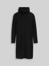 TOM TAILOR Damen Cosy Kleid mit Waffelstruktur, schwarz, Uni – Bild 3