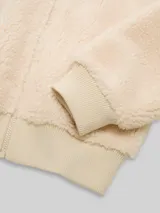 TOM TAILOR Mädchen Cropped Teddy Jacke mit Fleece, beige, Uni – Bild 4
