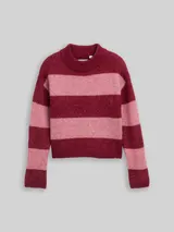 TOM TAILOR Mädchen Cropped Strickpullover mit Colour Blocking, rosa, Colour Blocking – Bild 3