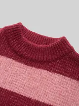 TOM TAILOR Mädchen Cropped Strickpullover mit Colour Blocking, rosa, Colour Blocking – Bild 4