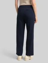 TOM TAILOR Damen TTMIA STRAIGHT Hose, blau, Uni – Bild 5