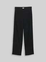TOM TAILOR Damen TTMIA STRAIGHT Hose, schwarz, Uni – Bild 3