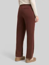 TOM TAILOR Damen TTMIA STRAIGHT Hose, braun, Uni – Bild 5