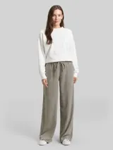 TOM TAILOR Damen Wide Leg Hose, braun, Meliert – Bild 4