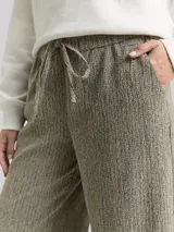 TOM TAILOR Damen Wide Leg Hose, braun, Meliert – Bild 6
