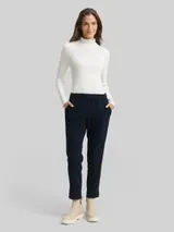 TOM TAILOR Damen Loose Slim Cordhose, blau, Uni – Bild 4