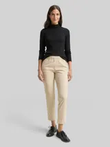 TOM TAILOR Damen Loose Slim Cordhose, braun, Uni – Bild 4