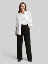 TOM TAILOR Damen TTLEA WIDE Hose mit Glitzer-Effekt, grau, Gestreift – Bild 4