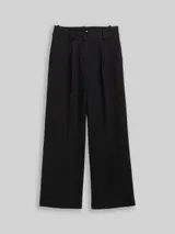 TOM TAILOR Damen TTLEA WIDE Hose mit Glitzer-Effekt, grau, Gestreift – Bild 3