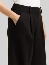 TOM TAILOR Damen TTLEA WIDE Hose mit Glitzer-Effekt, grau, Gestreift – Bild 6