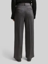 TOM TAILOR Damen TTLEA WIDE Hose mit Glitzer-Effekt, schwarz, Uni – Bild 5