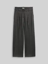 TOM TAILOR Damen TTLEA WIDE Hose mit Glitzer-Effekt, schwarz, Uni – Bild 3