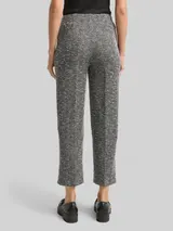 TOM TAILOR Damen TTLEA Straight Bouclé Hose, schwarz, Meliert – Bild 5