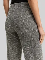 TOM TAILOR Damen TTLEA Straight Bouclé Hose, schwarz, Meliert – Bild 6