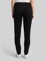 TOM TAILOR Damen Loose Slim Jacquard Hose mit Kordelzug, schwarz, Uni – Bild 5