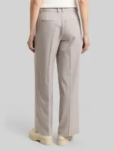 TOM TAILOR Damen TTLEA WIDE Hose mit Bügelfalte, grau, Uni – Bild 5