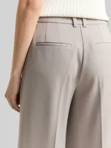 TOM TAILOR Damen TTLEA WIDE Hose mit Bügelfalte, grau, Uni – Bild 6