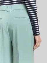 TOM TAILOR Damen TTLEA WIDE Hose mit Bügelfalte, grün, Meliert – Bild 6