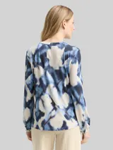 TOM TAILOR Damen Blusenshirt mit Muster, blau, Gemustert – Bild 5