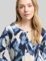 TOM TAILOR Damen Blusenshirt mit Muster, blau, Gemustert – Bild 6