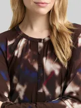 TOM TAILOR Damen Blusenshirt mit Muster, braun, Gemustert – Bild 6