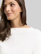 TOM TAILOR Damen Slim Fit Langarmshirt, weiß, Uni – Bild 6