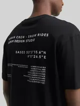TOM TAILOR DENIM Herren Relaxed Fit T-Shirt mit Print, schwarz, Uni – Bild 6
