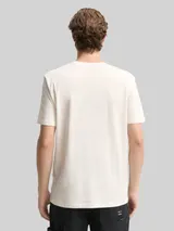 TOM TAILOR DENIM Herren T-Shirt mit Print, weiß, Uni – Bild 5