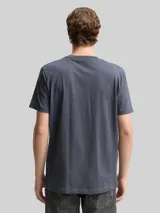 TOM TAILOR DENIM Herren T-Shirt mit Print, grau, Uni – Bild 5