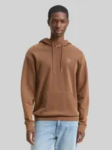 TOM TAILOR DENIM Herren Overdyed Hoodie Sweatshirt, braun, Uni – Bild 4