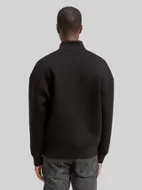TOM TAILOR DENIM Herren Relaxed Scuba Sweatjacke, schwarz, Uni – Bild 5