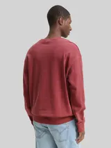 TOM TAILOR DENIM Herren Relaxed Overdyed Sweatshirt, rot, Uni – Bild 5