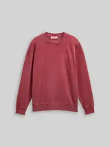 TOM TAILOR DENIM Herren Relaxed Overdyed Sweatshirt, rot, Uni – Bild 3