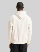 TOM TAILOR DENIM Herren Relaxed Hoodie Sweatshirt mit Print, weiß, Uni – Bild 5