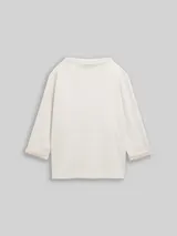 TOM TAILOR Damen Sweatshirt mit Stehkragen, beige, Meliert – Bild 3