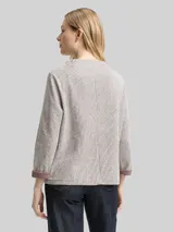 TOM TAILOR Damen Sweatshirt mit Stehkragen, braun, Meliert – Bild 5