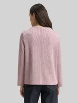 TOM TAILOR Damen Sweatshirt mit Stehkragen, rot, Meliert – Bild 5
