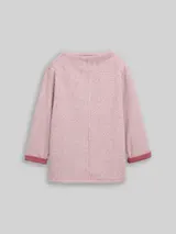 TOM TAILOR Damen Sweatshirt mit Stehkragen, rot, Meliert – Bild 3