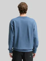 TOM TAILOR DENIM Herren Sweatshirt mit Logo-Badge, blau, Uni – Bild 5