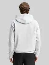 TOM TAILOR DENIM Herren Hoodie Sweatshirt mit Logo-Badge, grau, Uni – Bild 5