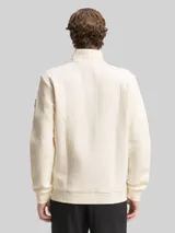 TOM TAILOR DENIM Herren Sweatjacke mit Stehkragen, weiß, Uni – Bild 5