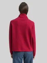 TOM TAILOR Damen Scuba Sweatshirt mit Stehkragen, rot, Uni – Bild 5