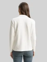 TOM TAILOR Damen Langarmshirt mit Polokragen, weiß, Uni – Bild 5