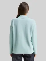 TOM TAILOR Damen Langarmshirt mit Polokragen, grün, Uni – Bild 5