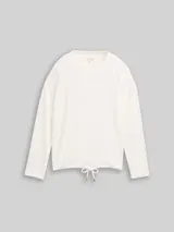 TOM TAILOR Damen Loose Fit Sweatshirt, weiß, Uni – Bild 3