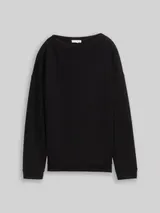 TOM TAILOR Damen Loose Fit Sweatshirt mit Stehkragen, schwarz, Uni – Bild 3
