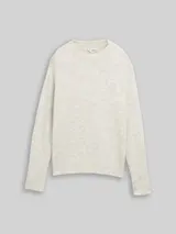 TOM TAILOR DENIM Damen Cosy Strickpullover, weiß, Meliert – Bild 3